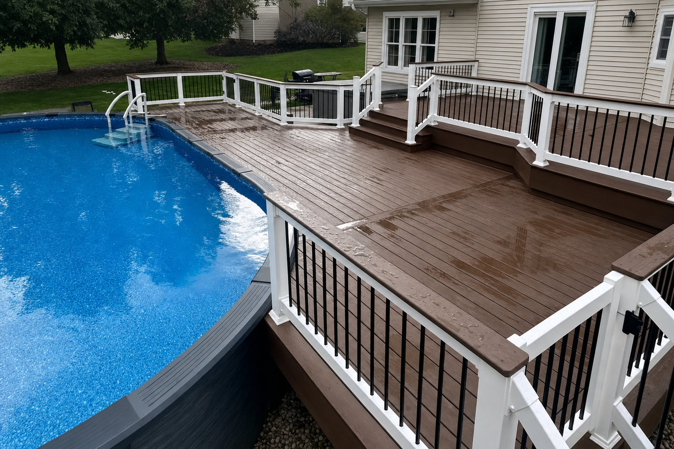 Pool deck construction